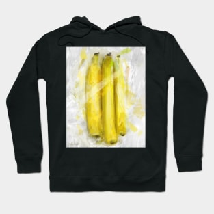 Rectangle Bananas Painted in a Contemporary Style Hoodie